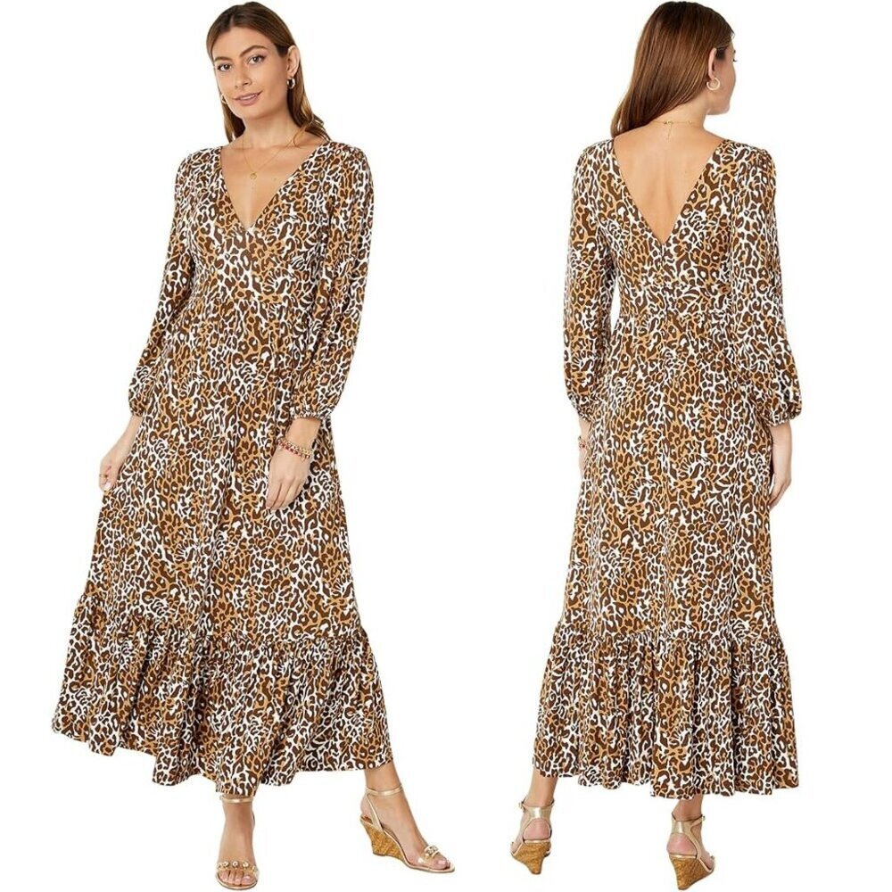 Lilly Pulitzer Ivette 3/4 Sleeve Maxi Dress Size 4 - 23321